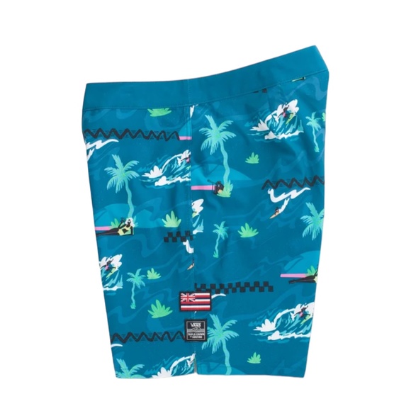 VANS Men's VTCS 2022 Board Shorts Azul Polyester Summer VN0000ZZO2V - Picture 5 of 6